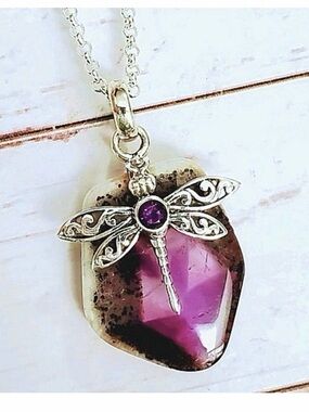 Mystical Auralite Amethyst 23 Crystal Sterling Silver Pendant